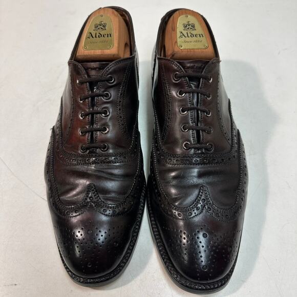 FULLY RESOLED Alden x Brooks Bros. A764 Shell Cordovan Wingtip Brogue USA 8 C main image 4